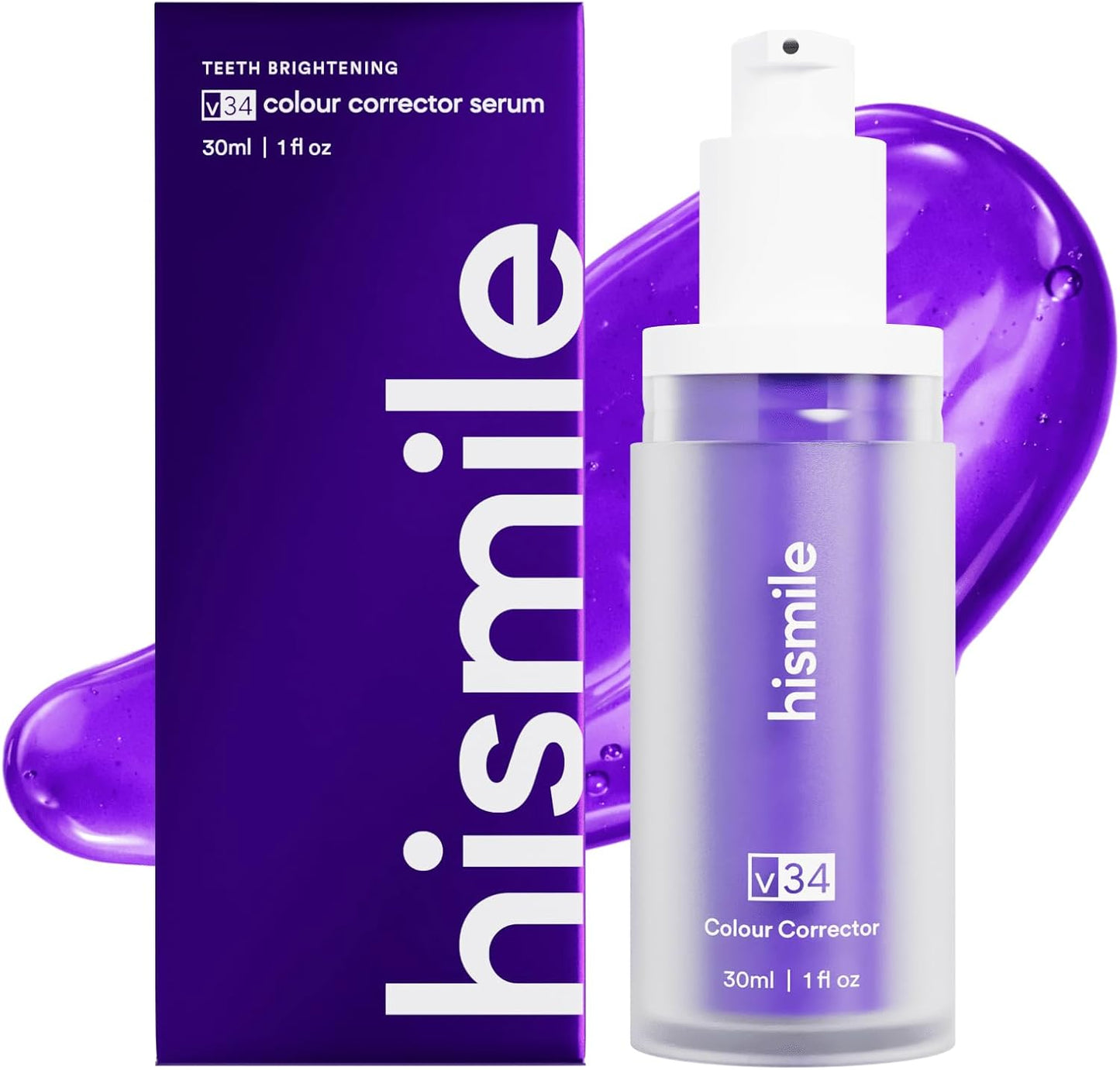 Hismile v34 Colour Corrector, Tooth Stain Concealer, Teeth Whitening Booster