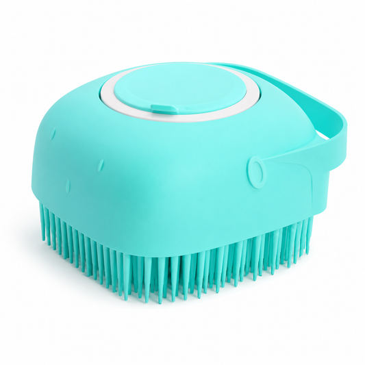 Silicone Body Scrubber – Soft Bristle Bath Brush with Soap Dispenser