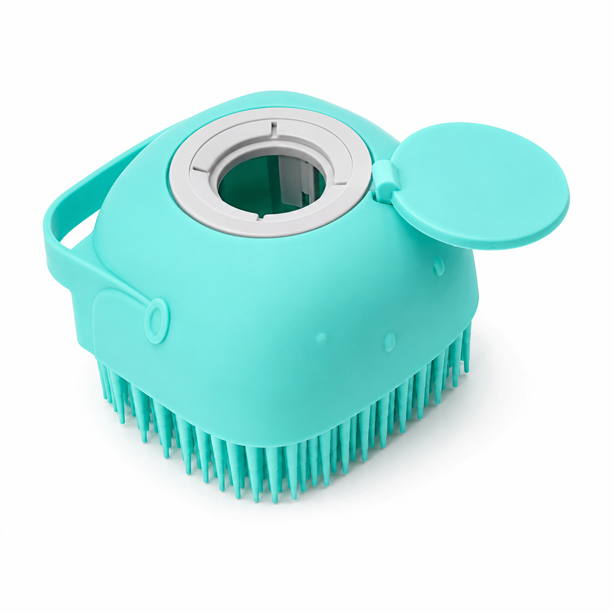 Silicone Body Scrubber – Soft Bristle Bath Brush with Soap Dispenser