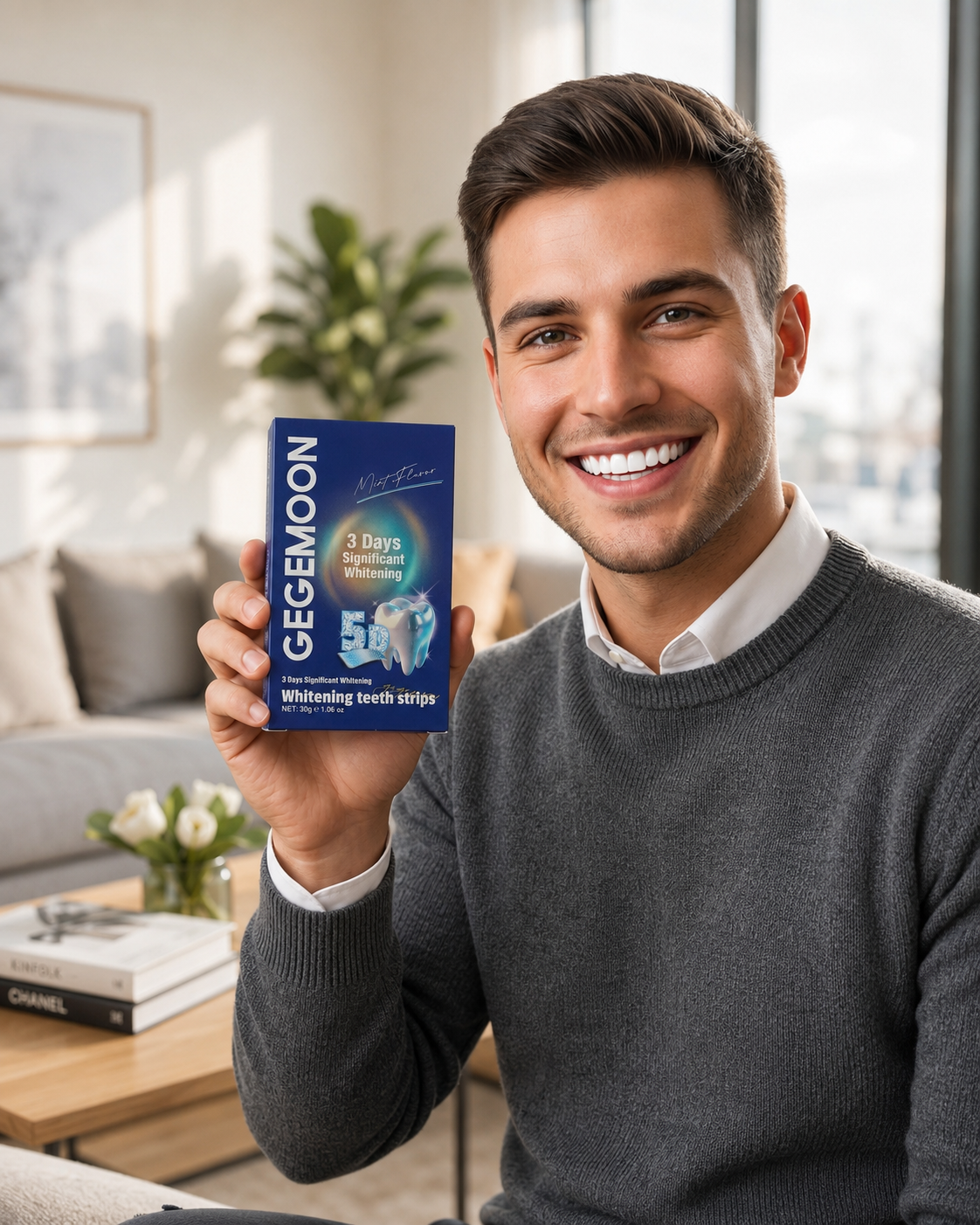 GEGEMOON 5D Whitening Teeth Strips – Mint Flavor