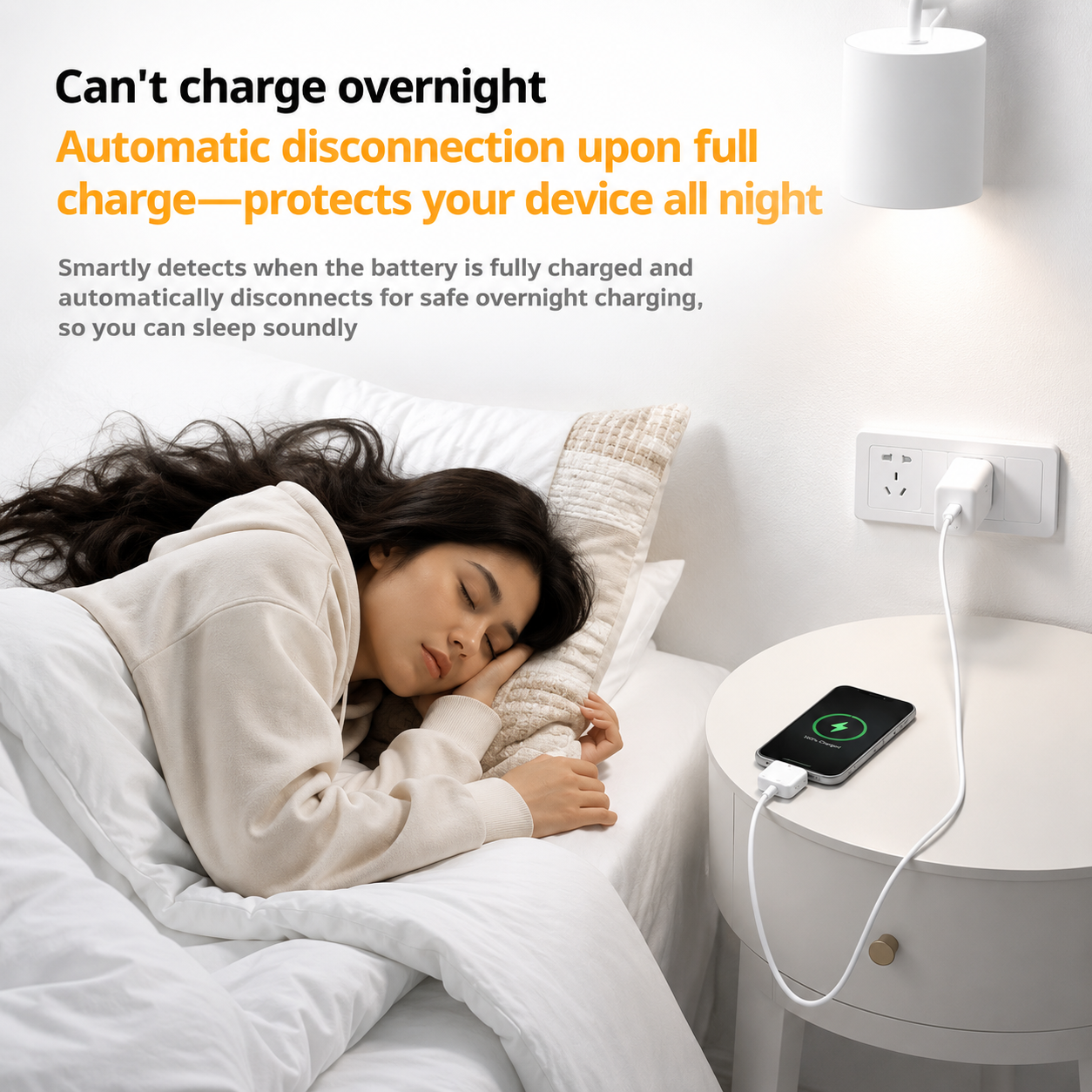Smart USB-C Auto-Disconnect Charging Adapter – 140W Fast Charge with Overcharge Protection