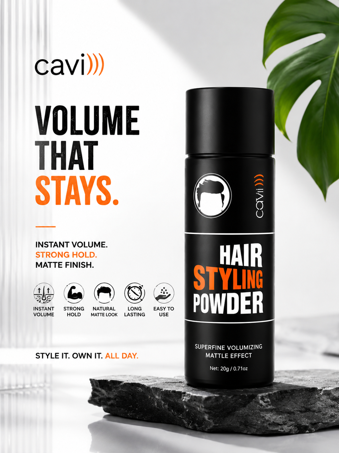 Cavi Hair Styling Powder – Superfine Volumizing Matte Effect